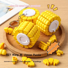 DIY Artificial Jade Rice Puzzle Assembly Toy Keychain Gift