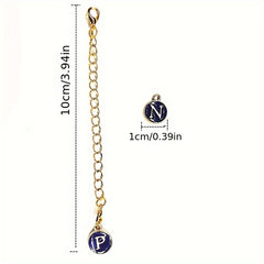 1pc ID Initial Letter Charm Decorative Hanging Pendant Cup Identification