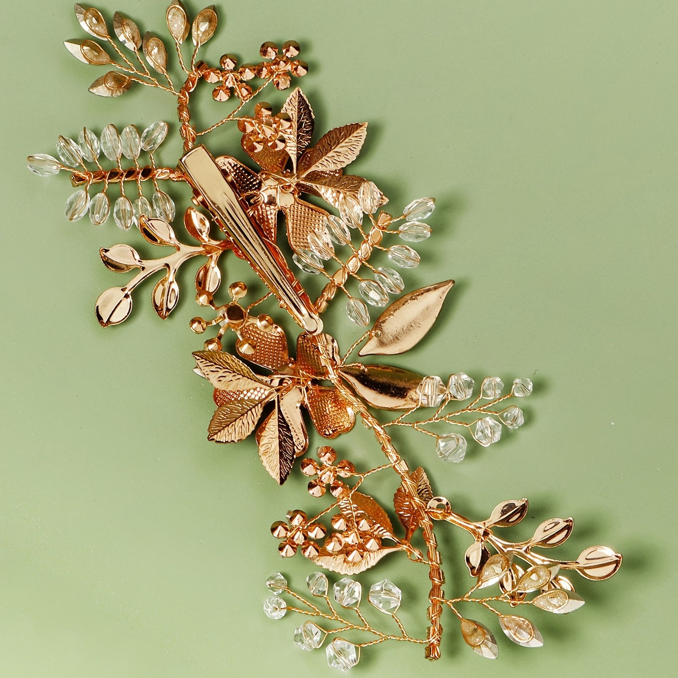 Bridal Rhinestones Flower Hair Clips Wedding Hair Accessories