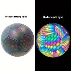 Reflective Size 5 PU Soccer Ball for Night Training