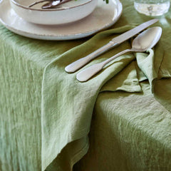 Polyester Tablecloth Soft Green Table Cloth Waterproof Rectangle Style