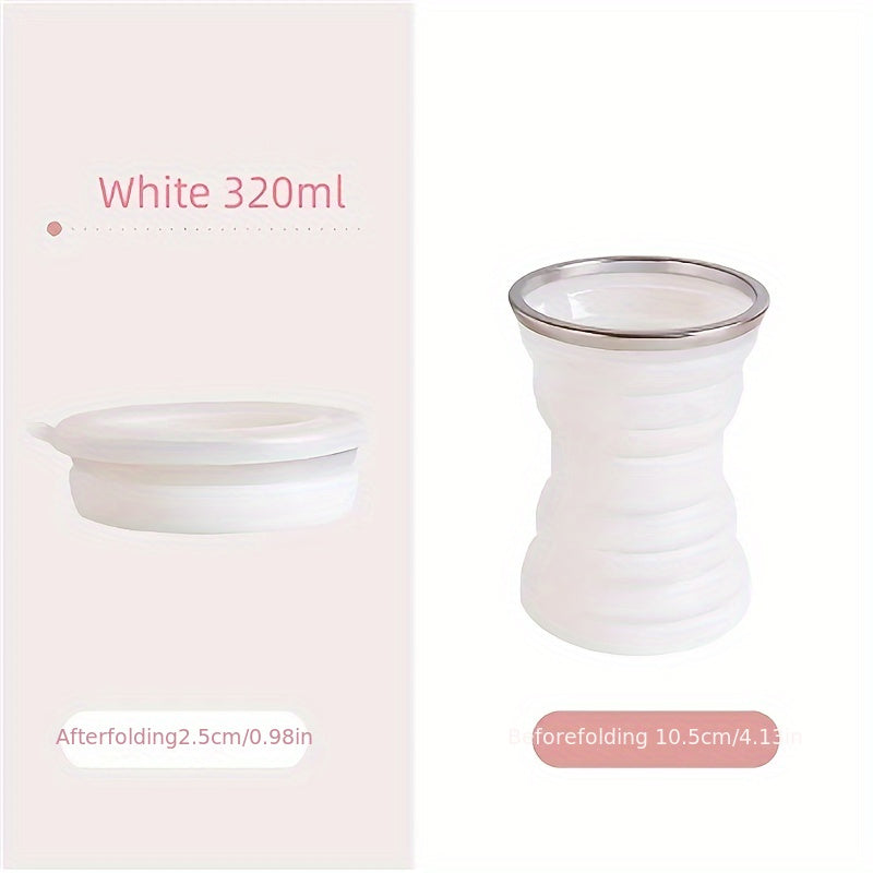 Portable Silicone Foldable Cup Heat Resistant Collapsible Cups With Lid