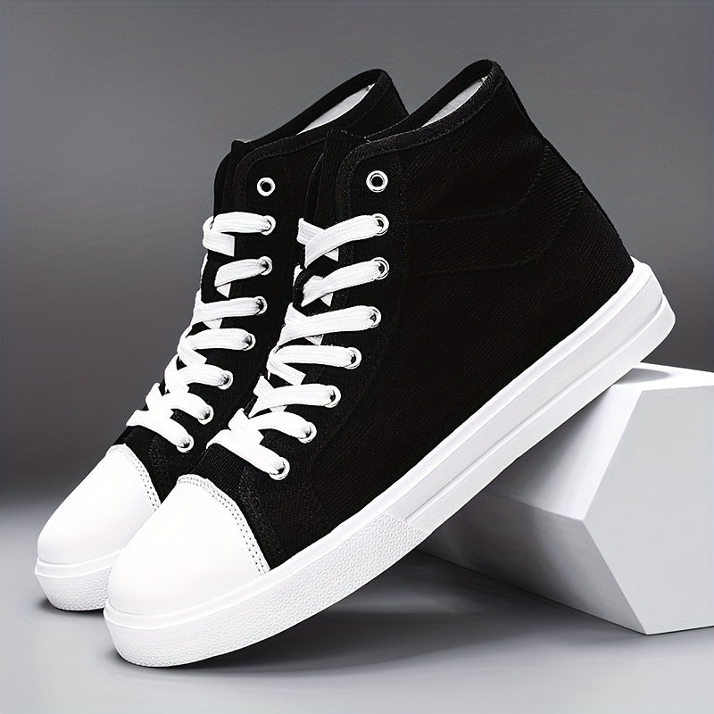 Women's Mid Top Canvas Shoes Casual Lace Up Outdoor Shoes