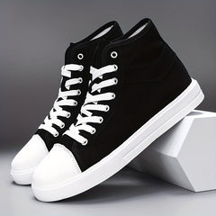 Women's Mid Top Canvas Shoes Casual Lace Up Outdoor Shoes