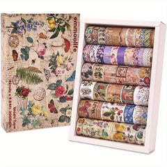 Vintage Washi Tape Set Antique Car Buildings Map Stripe Writable Washy Tapes