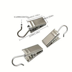 30pcs Heavy Duty Metal Curtain Hangers Clips for Home Decoration