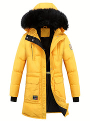 Women's Winter Down Jacket Faux Fur Collar Hooded Coat