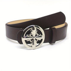 Hollow Out Buckle Belt Vintage PU Leather Jeans Belt Women