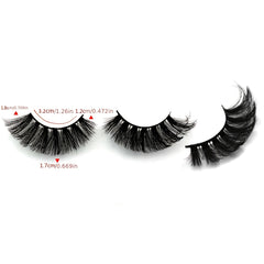 7 Pairs 18mm False Eyelashes Thick Curling - Cat Eye Look