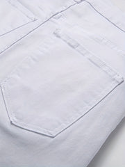 Men's Stretch Denim Shorts Street Style Classic Mid