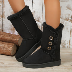 Women's Platform Snow Boots Plush Lined Winter Boots