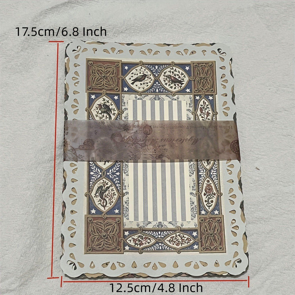 10 Sheets Retro Flower Window Hollow Lace Journal Decorative Paper