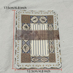 10 Sheets Retro Flower Window Hollow Lace Journal Decorative Paper
