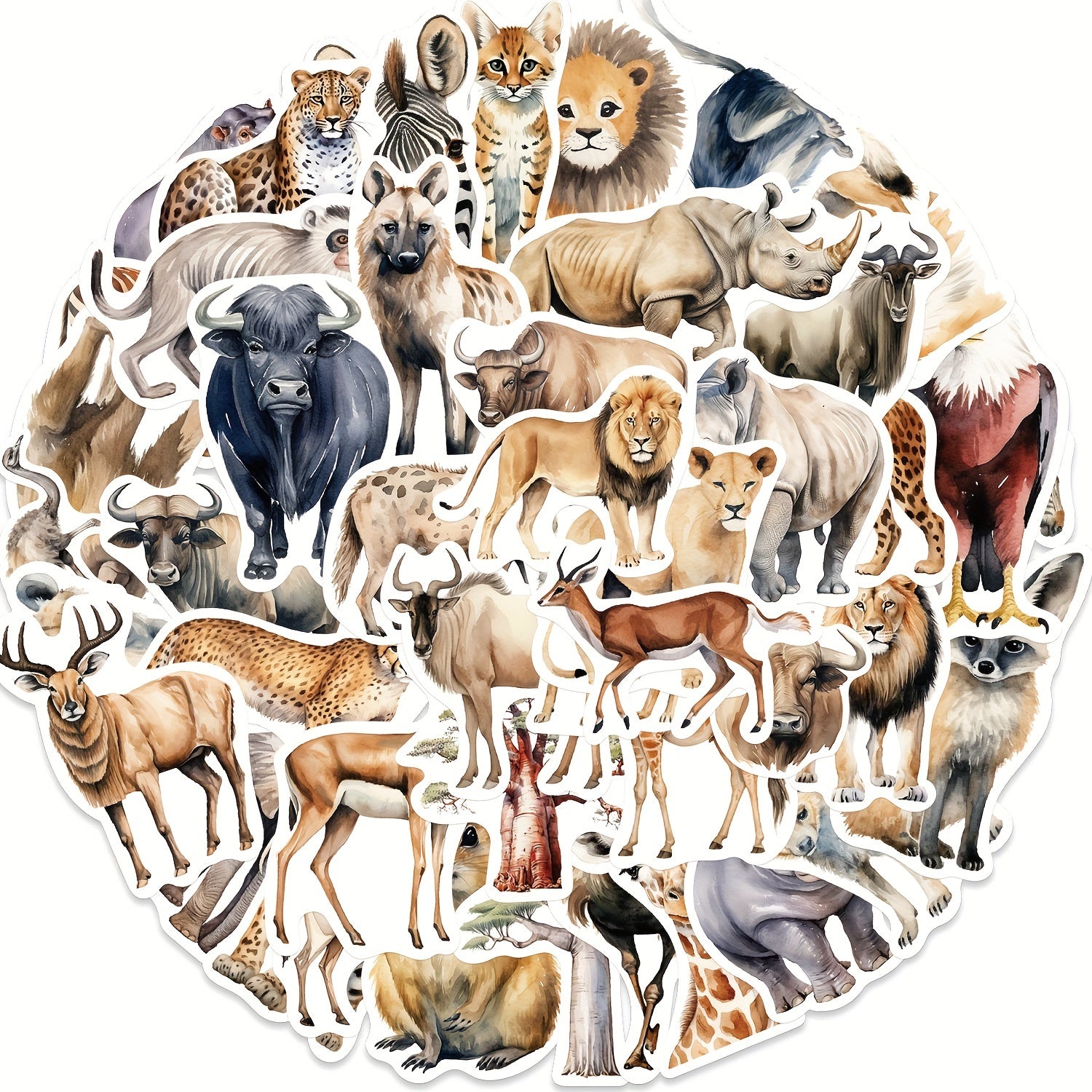 50pcs Cartoon Animal Graffiti Vinyl Stickers