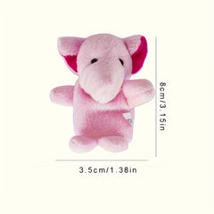 5pcs Random Style Youngsters' Mini Finger Dolls Small Cartoon Animal Finger Toys