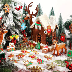 12 Gingerbread Man Christmas Decorations Tree Hanging Ornaments Figurine