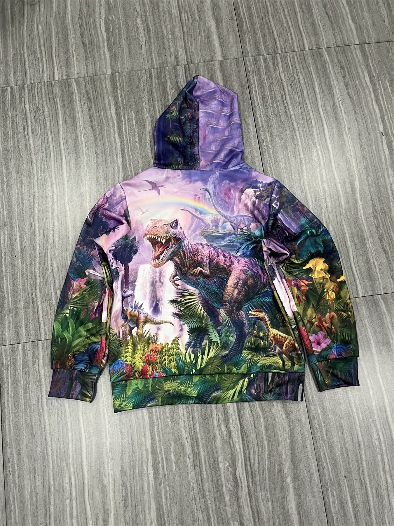 Kids Dinosaur Hoodie 3D Print Boys Girls Harajuku Sweatshirt 4-14 Years