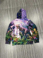 Kids Dinosaur Hoodie 3D Print Boys Girls Harajuku Sweatshirt 4-14 Years