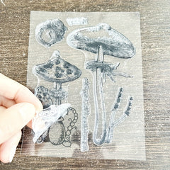 1pc Mushroom Stamp Painting DIY Scrapbooking Decoration Silicone Stamp