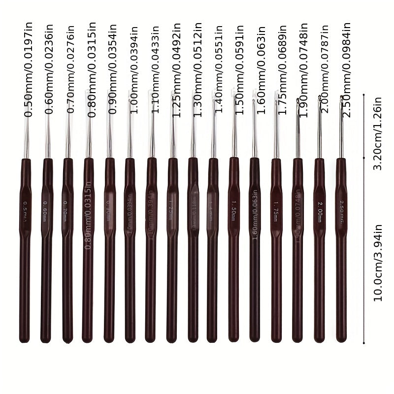 16pcs Crochet Kit Yarn Knitting Needle Set