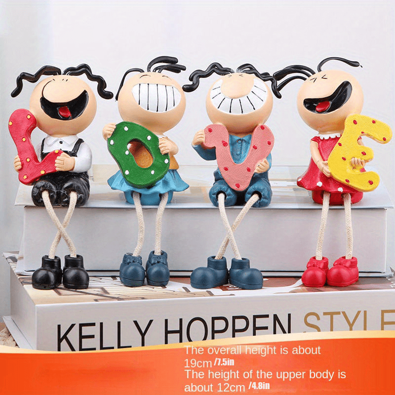 Set of 4 Hanging Foot Doll Resin Decorations