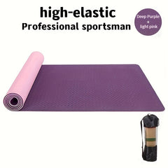 TPE Odorless Natural Rubber Yoga Mat Anti Slip Wear Resistant Exercise Mat