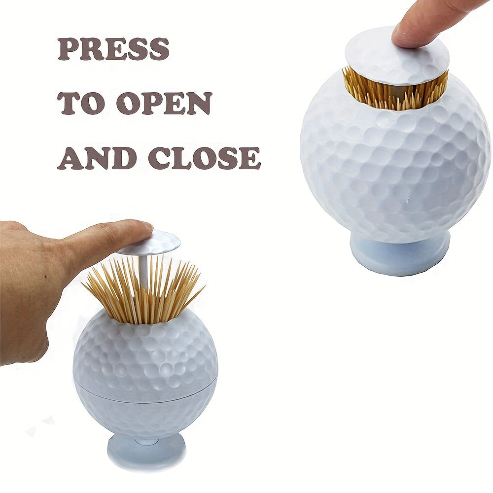 Golf Toothpick Tube Press Automatic Toothpick Box Portable Toothpick Bucket