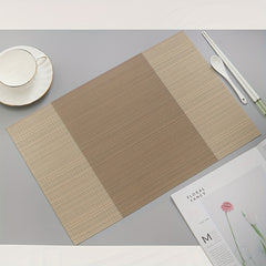 Set of 6 Teslin Placemats Washable Reusable Anti-fouling Table Mats