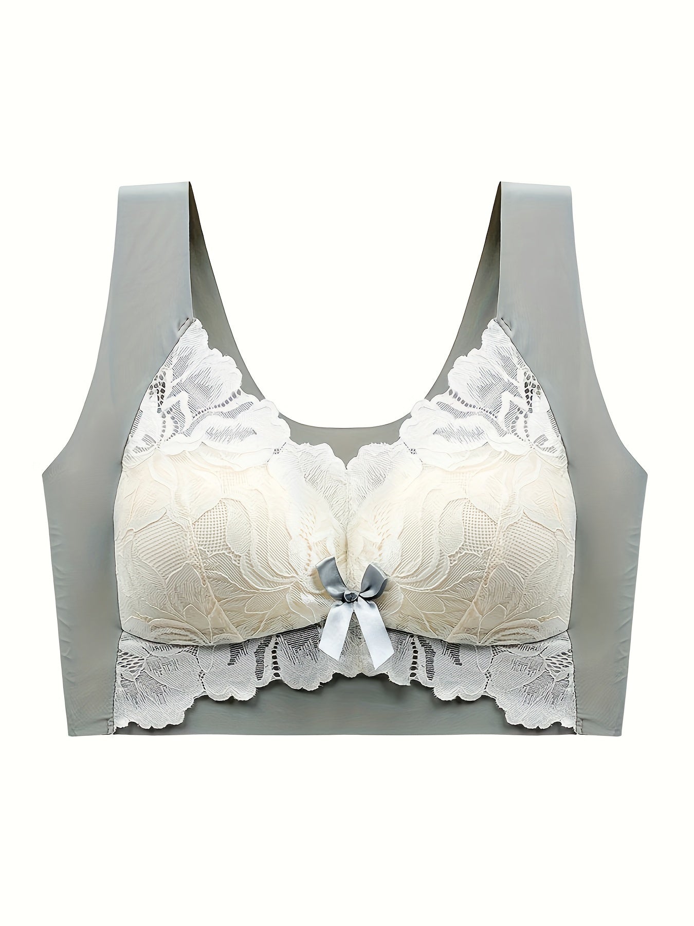 Floral Lace Wireless Bra Comfy & Stretchy Intimates Women's Lingerie