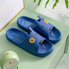 Cartoon Graphic Slippers Open Toe Home Shoes For Shower