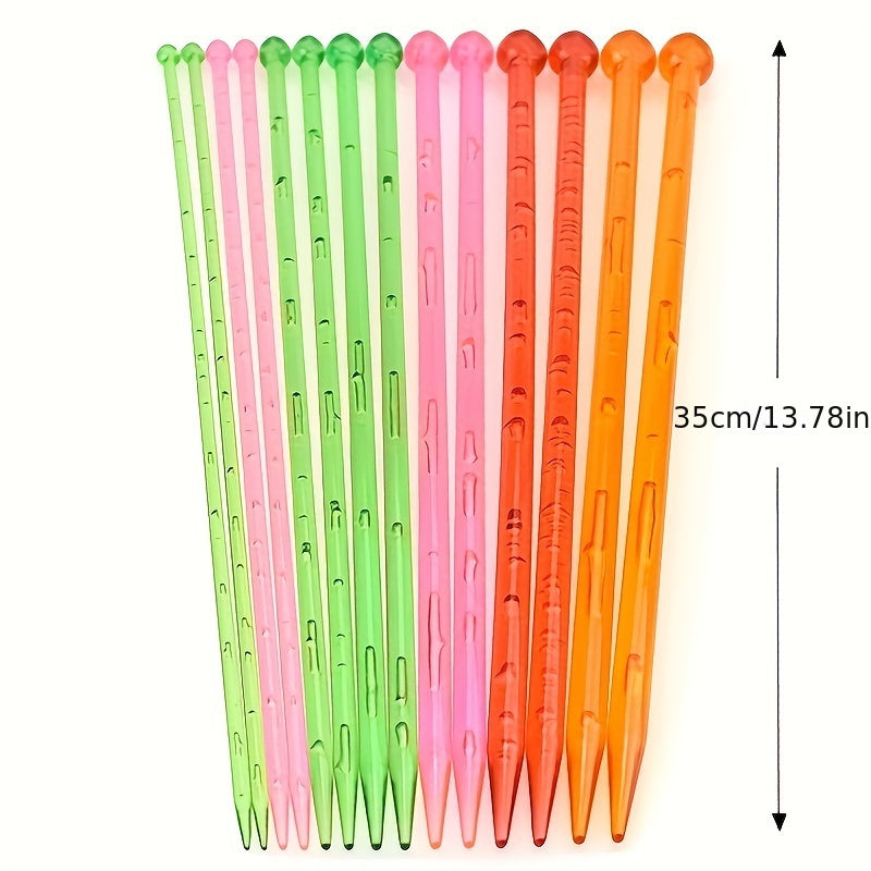 Crystal Sweater Needle Stick Set 14pcs Straight & Loop Knitting Kit 4mm 10mm