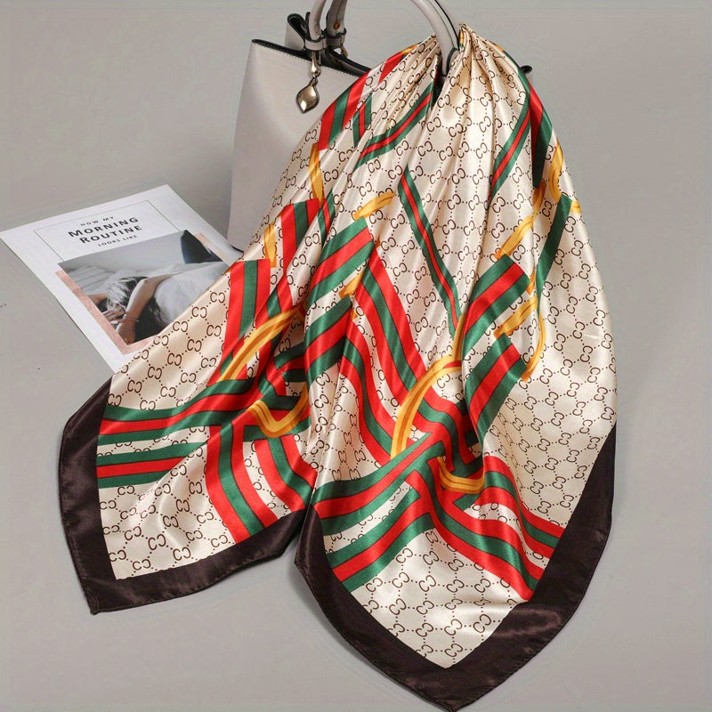 Satin Silk Bandana Headband Neckerchief Hair Band Wrap Shawl