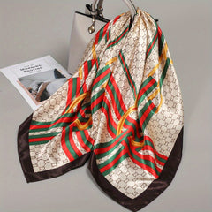 Satin Silk Bandana Headband Neckerchief Hair Band Wrap Shawl