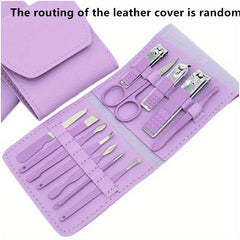 Stainless Steel Manicure Set Portable Nail Clipper 12pcs Beauty Tool