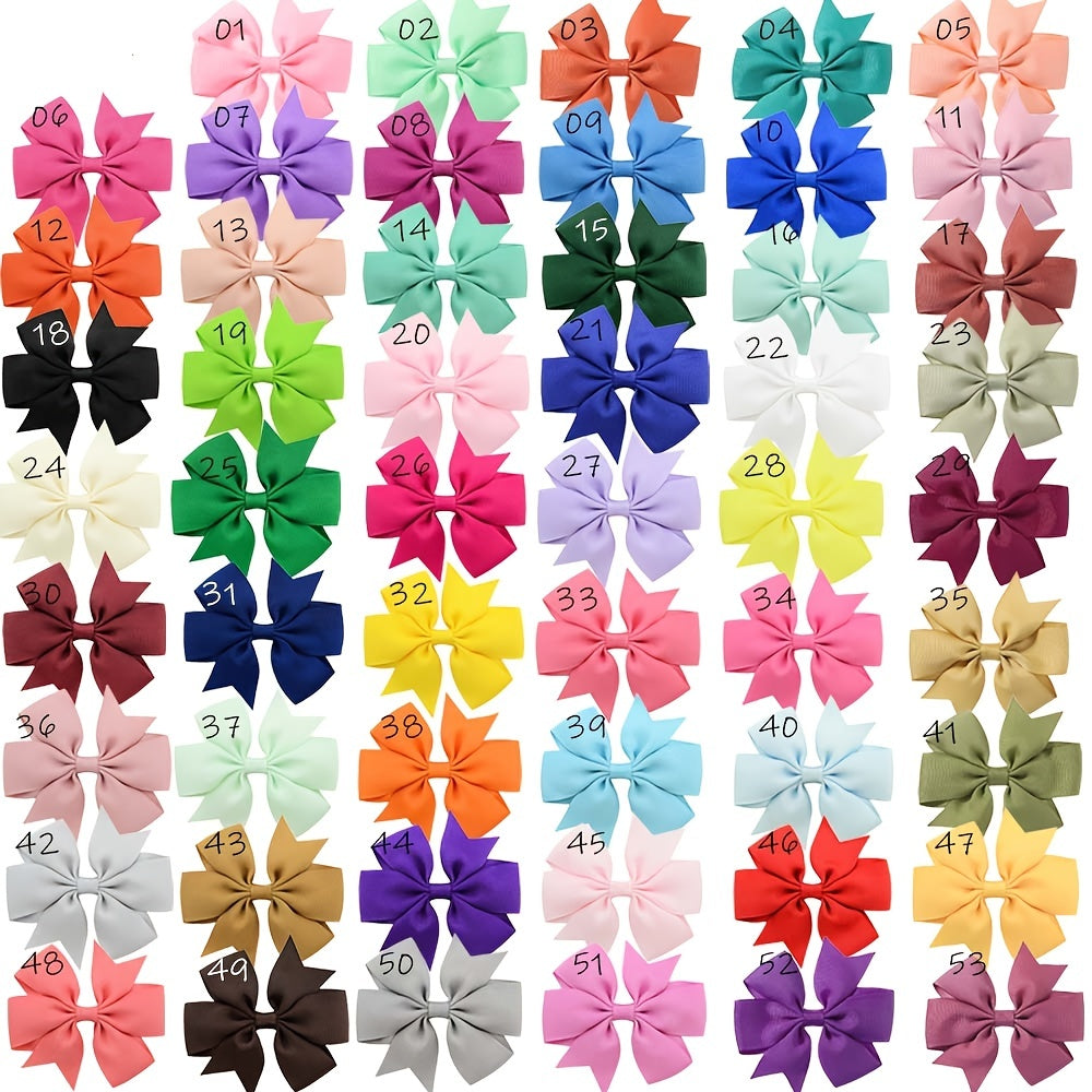 10pcs Ribbon Bow Hair Clips St Patrick's Day Accessories