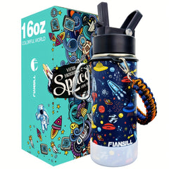 480ml Colorful Stainless Steel Water Bottle Double Layer Leakproof Cup