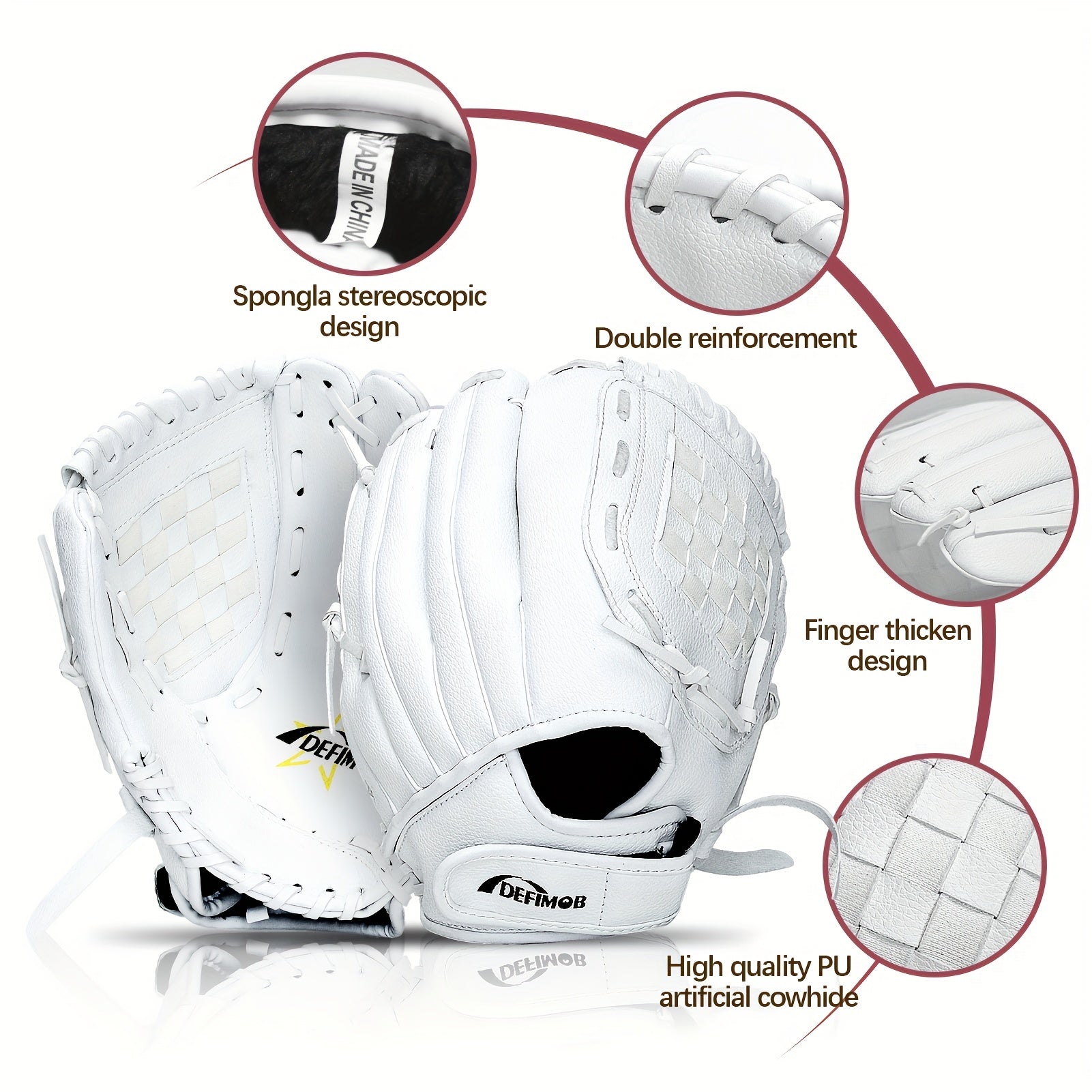 Indoor & Outdoor Baseball Gloves Softball Gloves For Beginners