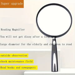 Handheld Magnifying Glass for Elderly Reading, Large HD Mirror Glass