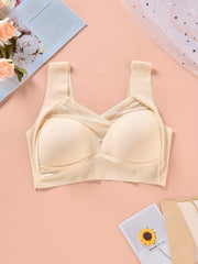 Seamless Wireless Sports Bra Comfy & Breathable Fitness Yoga Bra