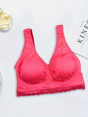 7pcs Lace Sports Bras Comfy Running Tank Bra Women's Underwear