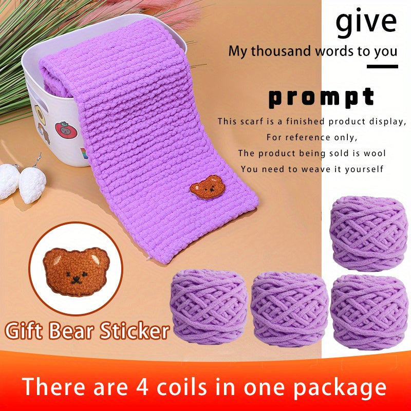 DIY Braided Scarf Kit with Bear Sticker