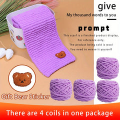 DIY Braided Scarf Kit with Bear Sticker