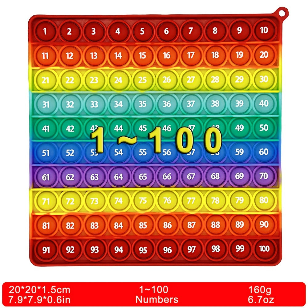 100 Numbers Counting Math Learning Toys Rainbow Push Bubble Educational Toys