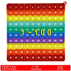 100 Numbers Counting Math Learning Toys Rainbow Push Bubble Educational Toys