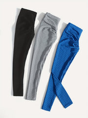 Women's Honeycomb Yoga Sports Pants High Waisted Legging