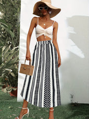 Geo Pattern A-line Skirt for Summer & Spring