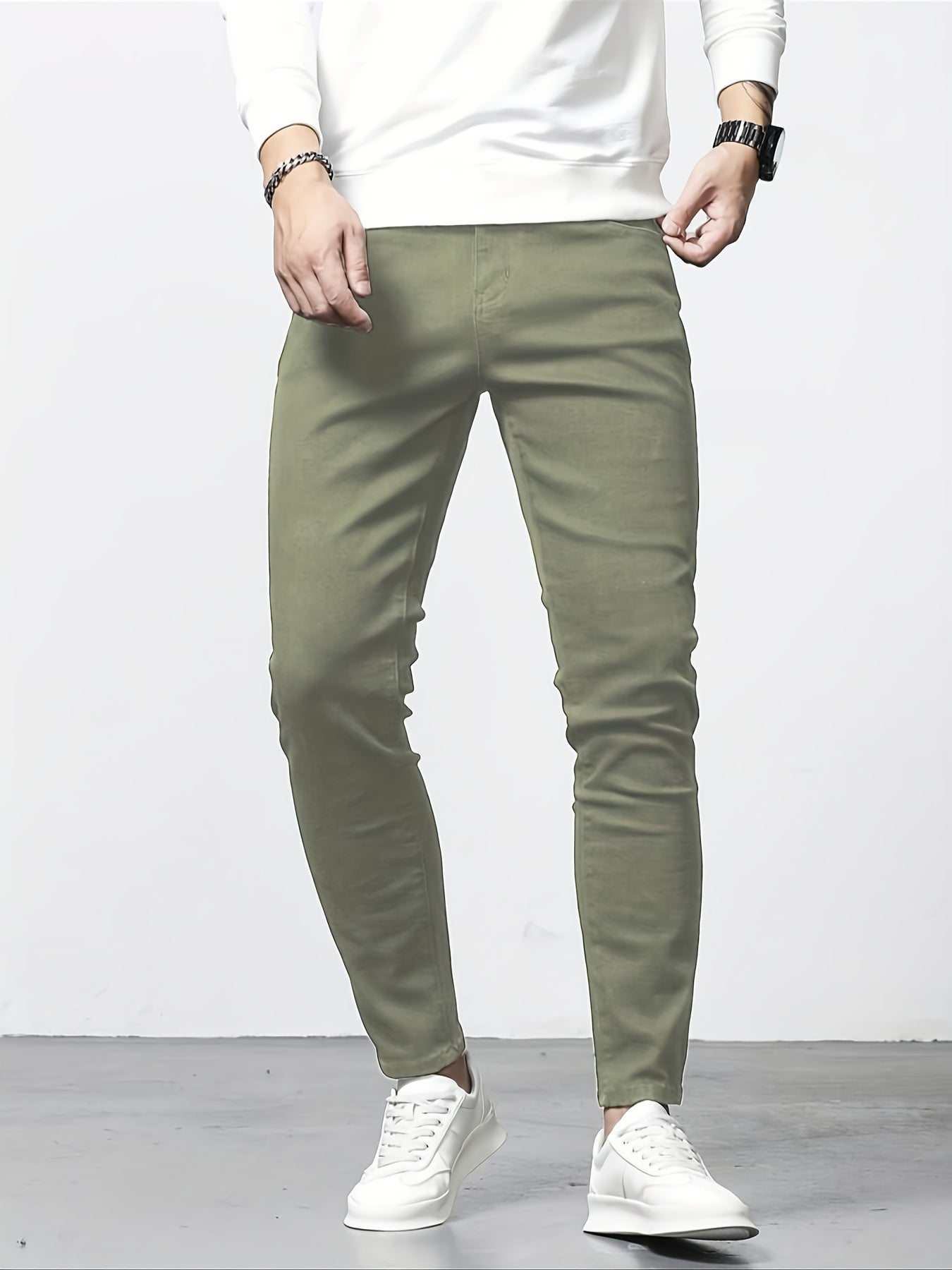 Slim Fit Jeans Men's Casual Street Style Denim Pants