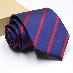 Business Formal Striped Tie Mens Stripe Silk Tie Classic Striped Jacquard Tie