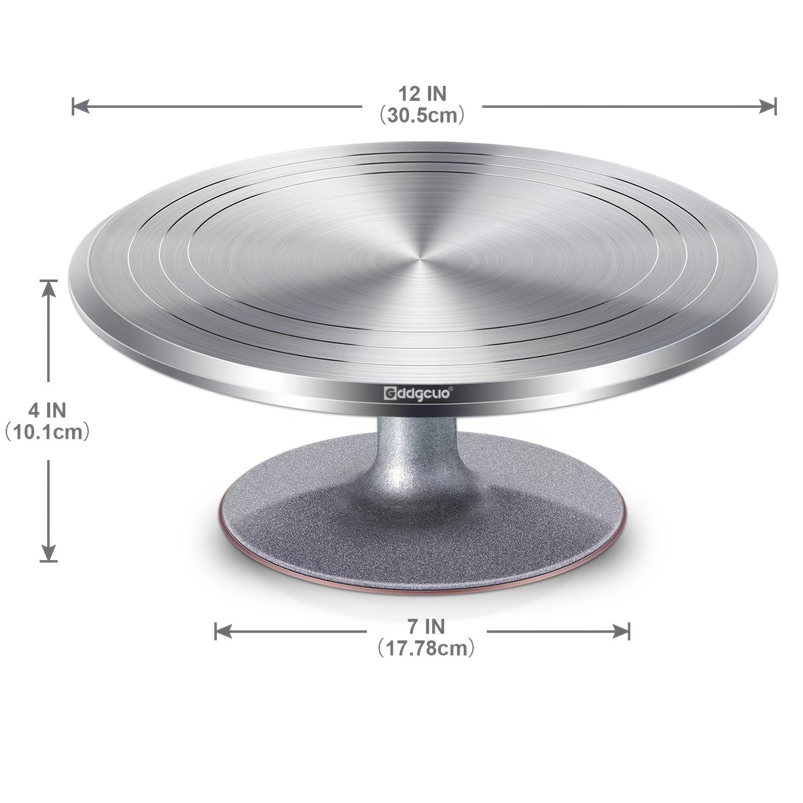 12 Inch Aluminum Revolving Cake Decorating Stand
