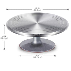 12 Inch Aluminum Revolving Cake Decorating Stand